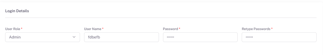 Employee-login details